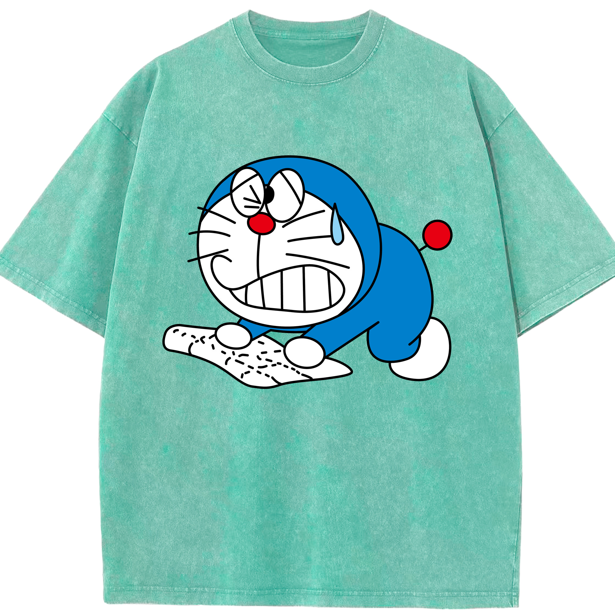 （画像用） ドラえもん Doraemon 綿100% ヴィンテージ風 半袖Tシャツ（フロントプリント）
